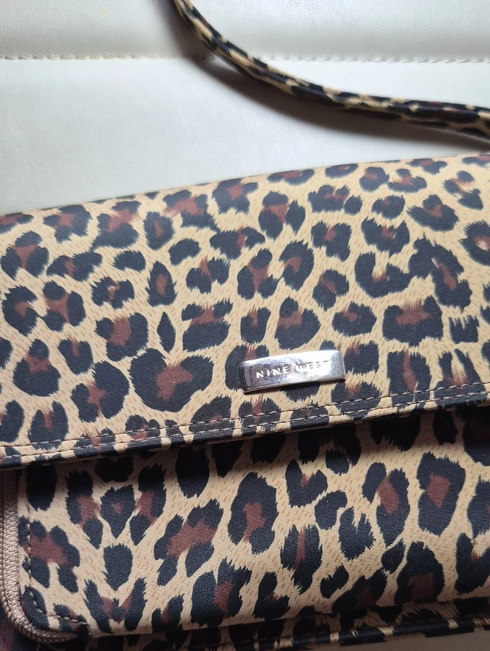 Nine West Y2k Leopard Print Crossbody Bag - Tan & Black